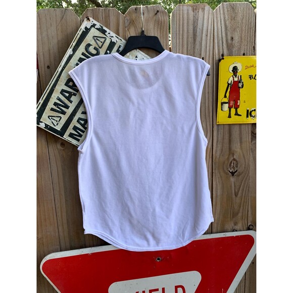 Vintage 90s White Nike tank top nike fits women size M - Picture 6 of 10
